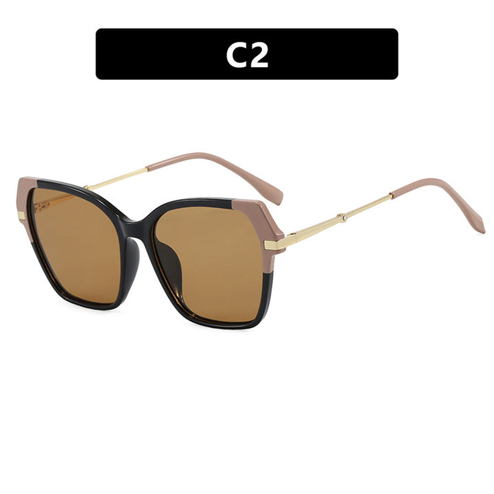 Damen quadratische Sonnenbrille mit elegantem Metallrahmen und schützendem UV-Filter Karnz