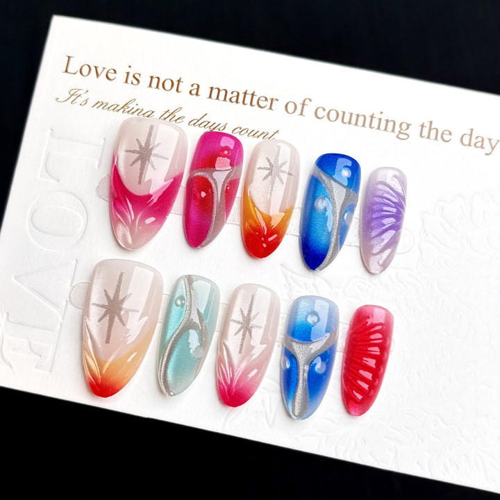 Künstlerisches Press-On Nageldesign
