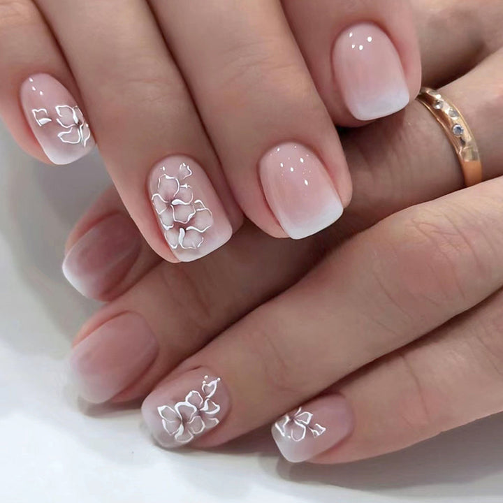 Elegante Florale Druck Nagelkunst Tipps Karnz