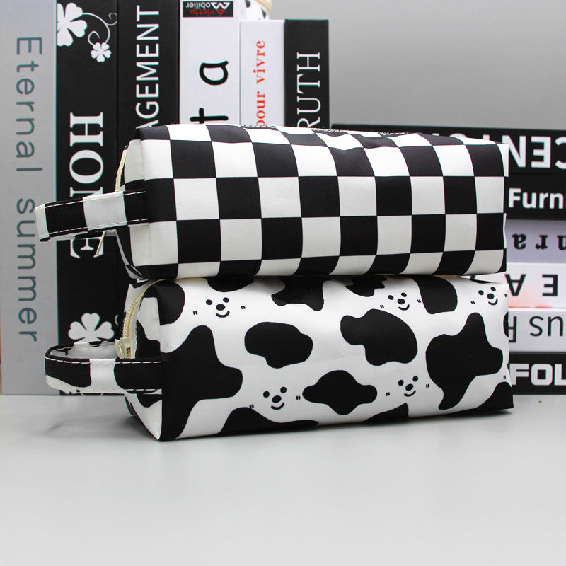 Karierter Muster Bleistiftetui Karnz