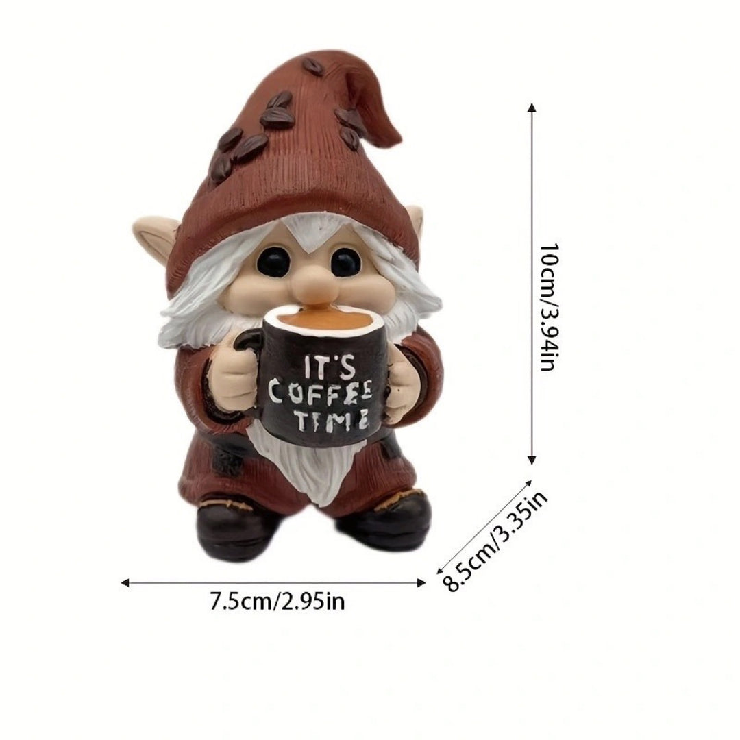 Dekorative Kaffeetrinkende Weihnachtsfigur Karnz