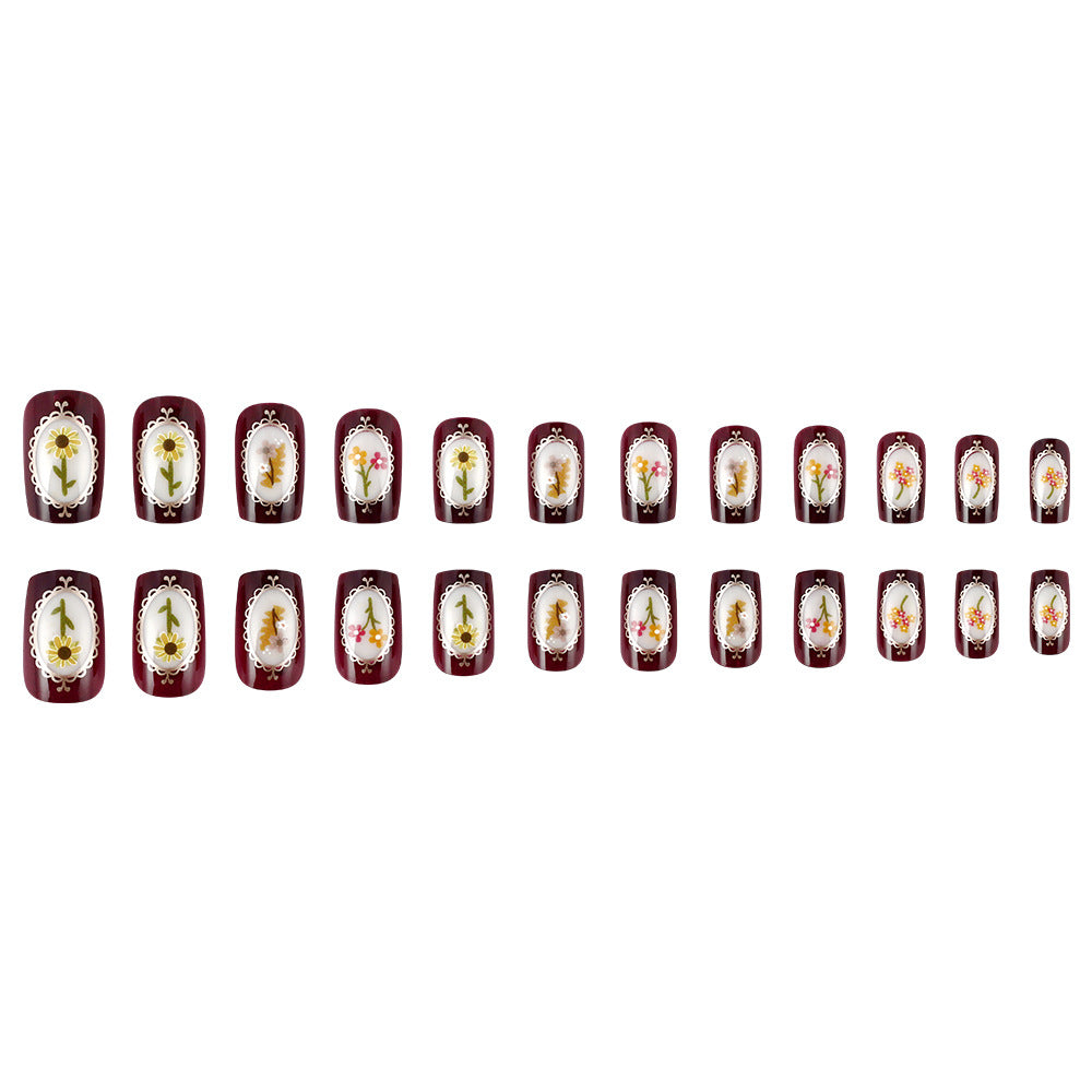 Blumen Art Gel Nagel Set Karnz