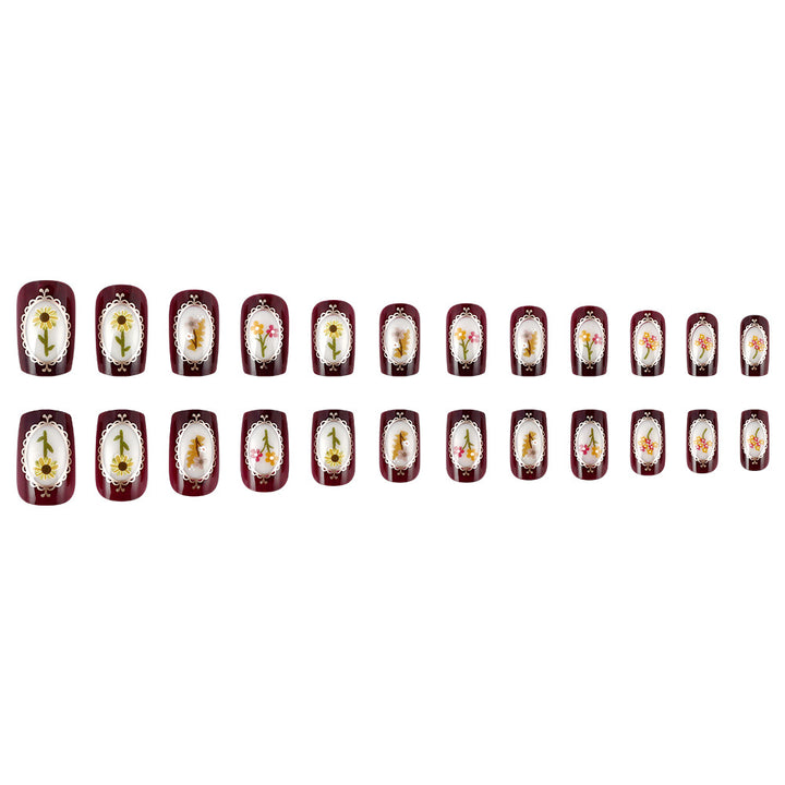 Blumen Art Gel Nagel Set Karnz