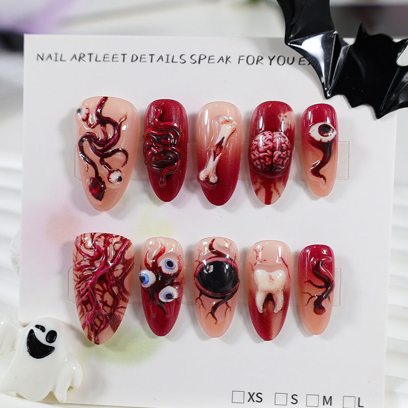 Kunstnagelset mit kreativen Halloween-Motiven Karnz