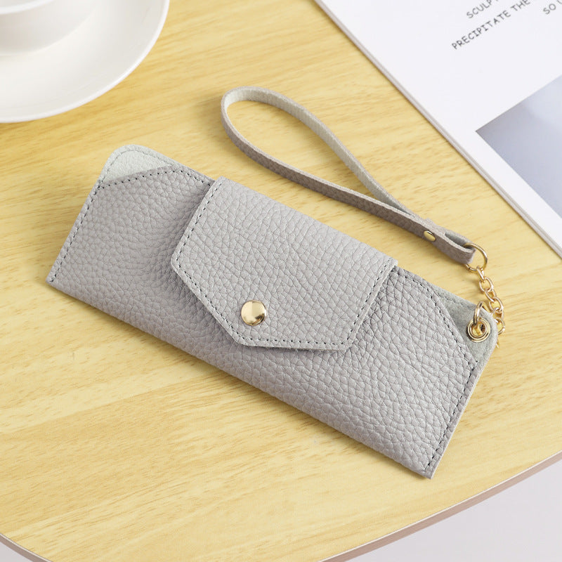 Elegante Texturierte Leder Clutch Tasche