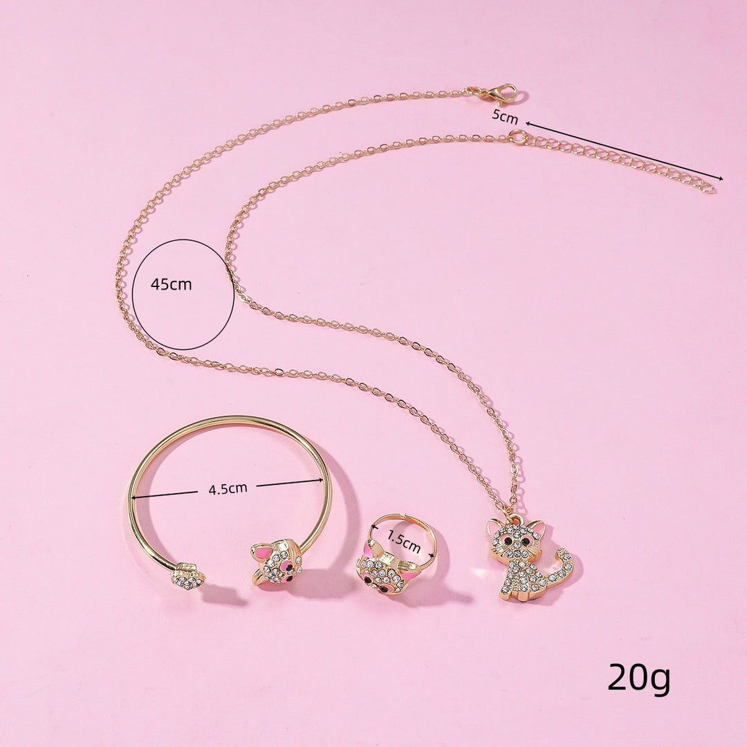 Verspieltes Katzen-Schmuckset Karnz