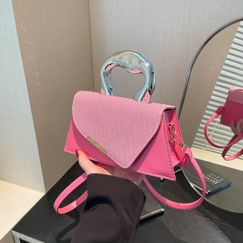 Stylische geometrische strukturierte Handtasche Karnz