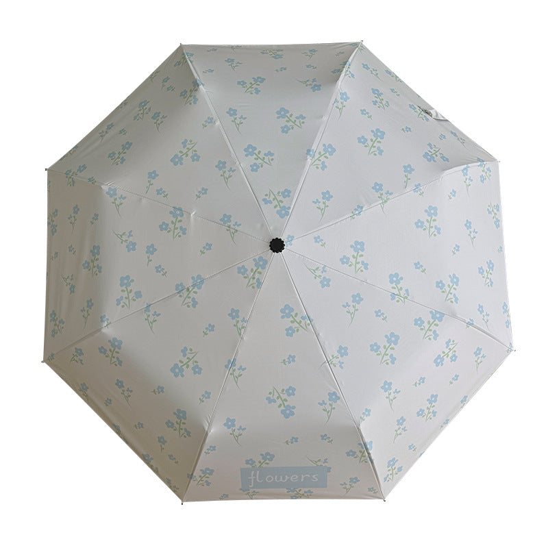 Damen Faltender Regenschirm mit stilvollem Blumendesign Karnz