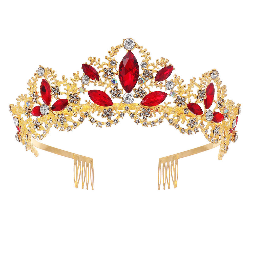 Damen Glamouröse Tiara mit funkelnden Kristallverzierungen Karnz