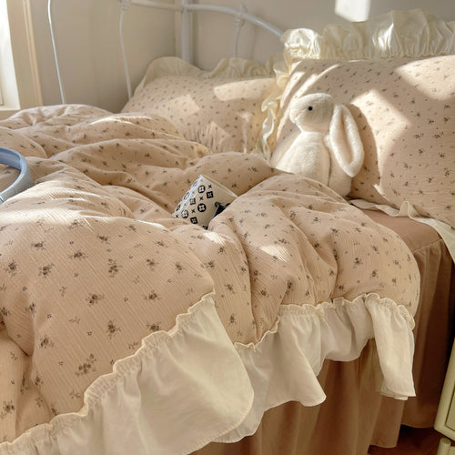 Floral Print Bettwäsche Set