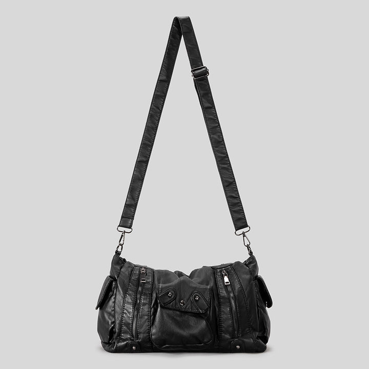 Multi-Taschen Freizeit Leder Handtasche
