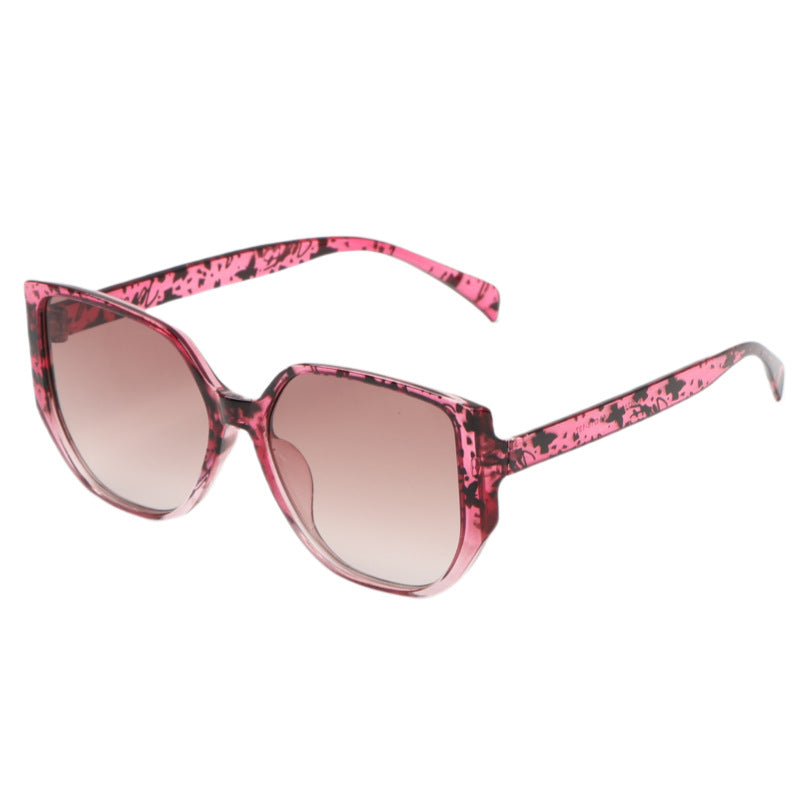 Damen modische oversized Sonnenbrille mit animalischem Muster Karnz