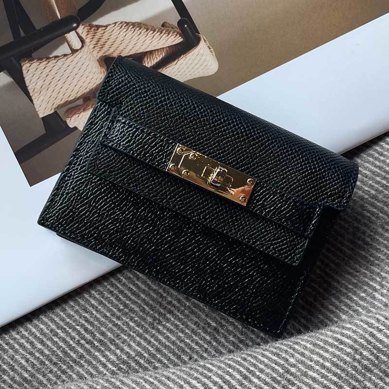Premium Leder Kartenhalter mit eleganter Verschluss Karnz