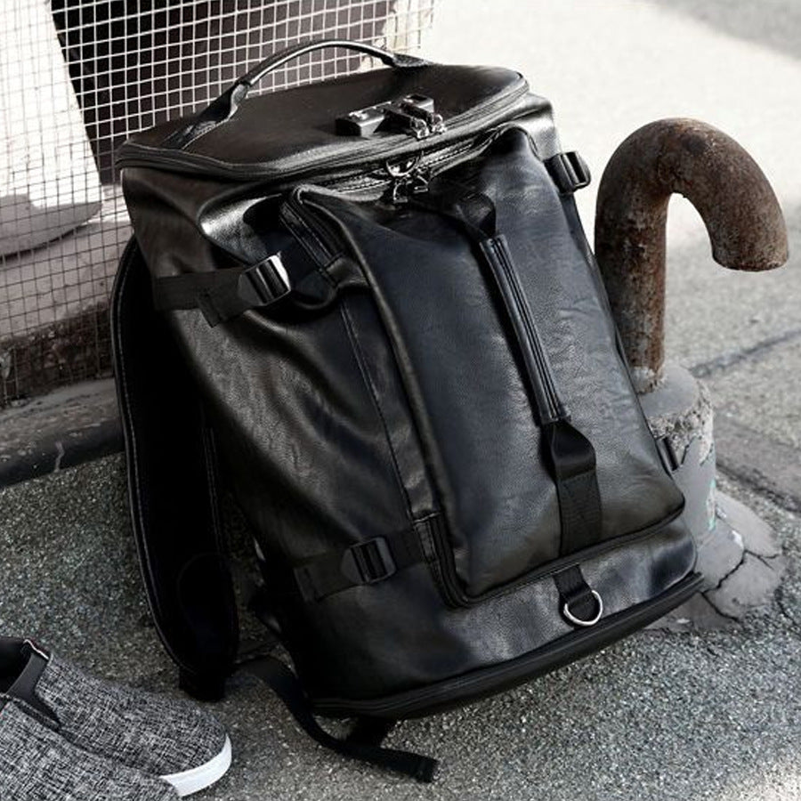 Premium Leder Rolltop Rucksack