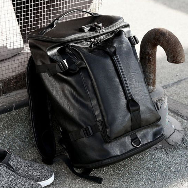 Premium Leder Rolltop Rucksack