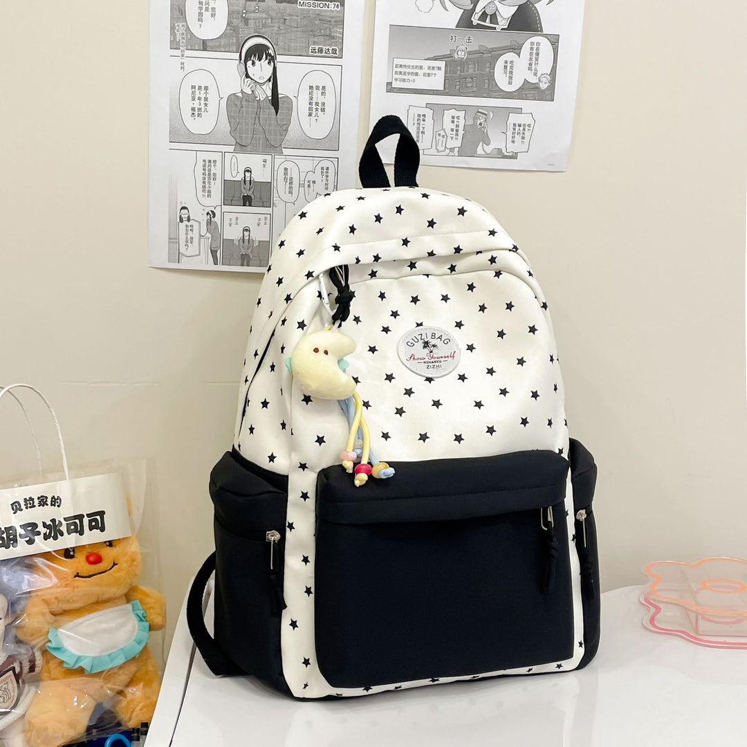 Verspielter Sternen-Print Rucksack