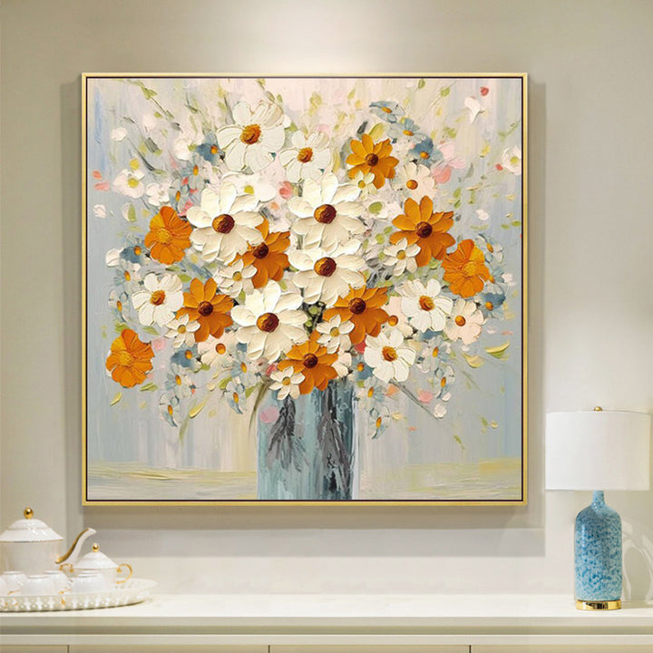 Florales Bouquet Leinwand-Kunstwerk für Innenräume