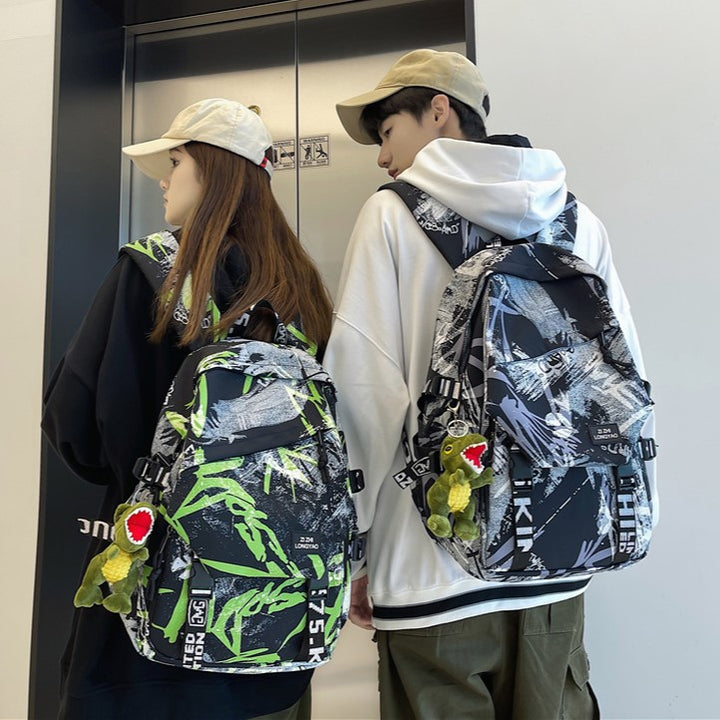 Stylischer Grafikdruck-Rucksack Karnz
