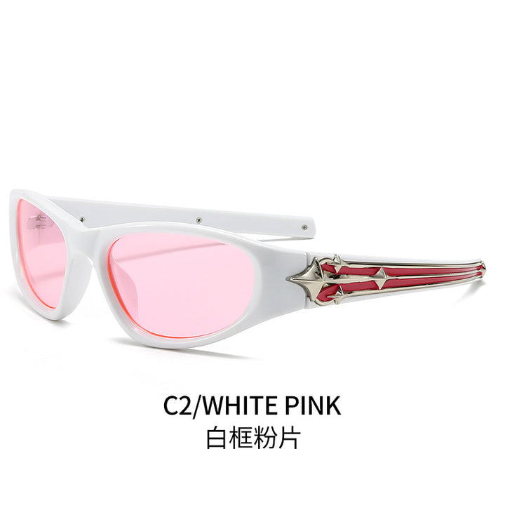 Damen Sportliche Sonnenbrille im modernen Design mit stylischem Metallrahmen Karnz