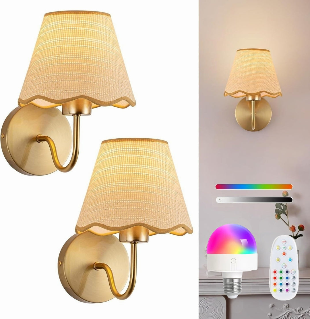 Moderne Stoff Wandlampe