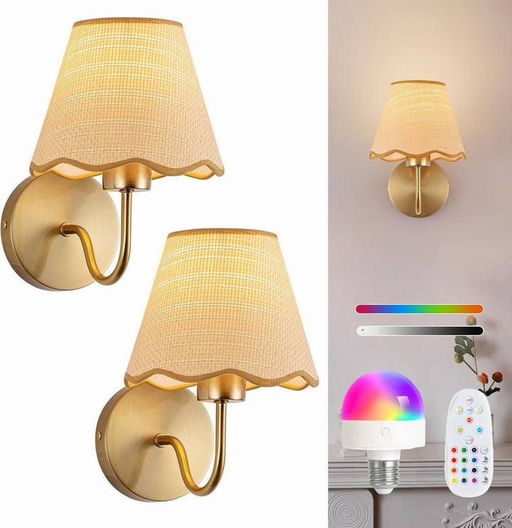 Moderne Stoff Wandlampe