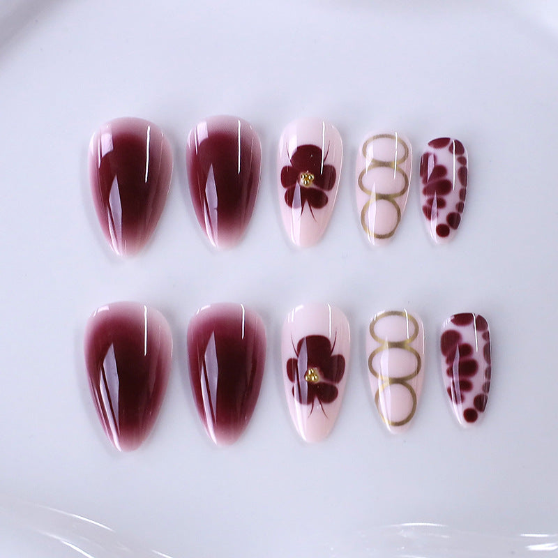 Elegante Ombre Acrylnagel-Verstärkungen Karnz