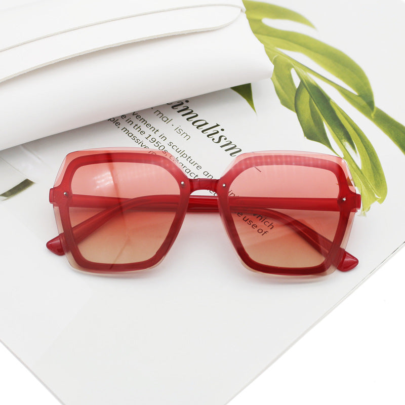 Damen übergroße geometrische Sonnenbrille Karnz