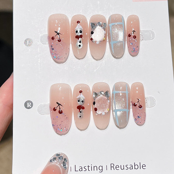 Künstlerisches Press-On Nail Set Karnz