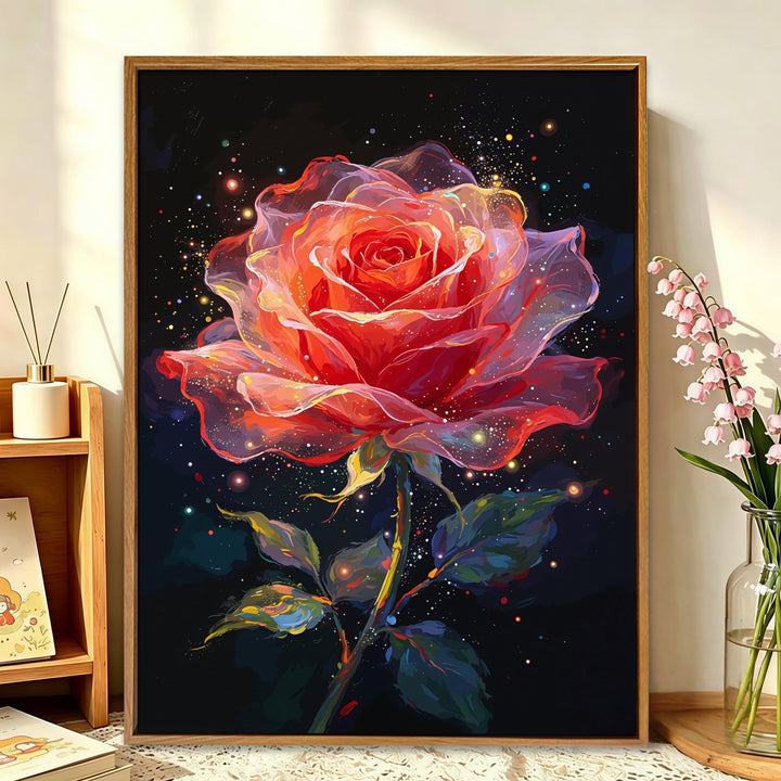 Florale Galaxie Leinwandkunst Karnz
