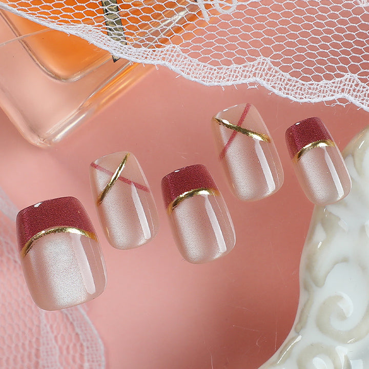 Elegantes Art Deco Druck-Nagelset