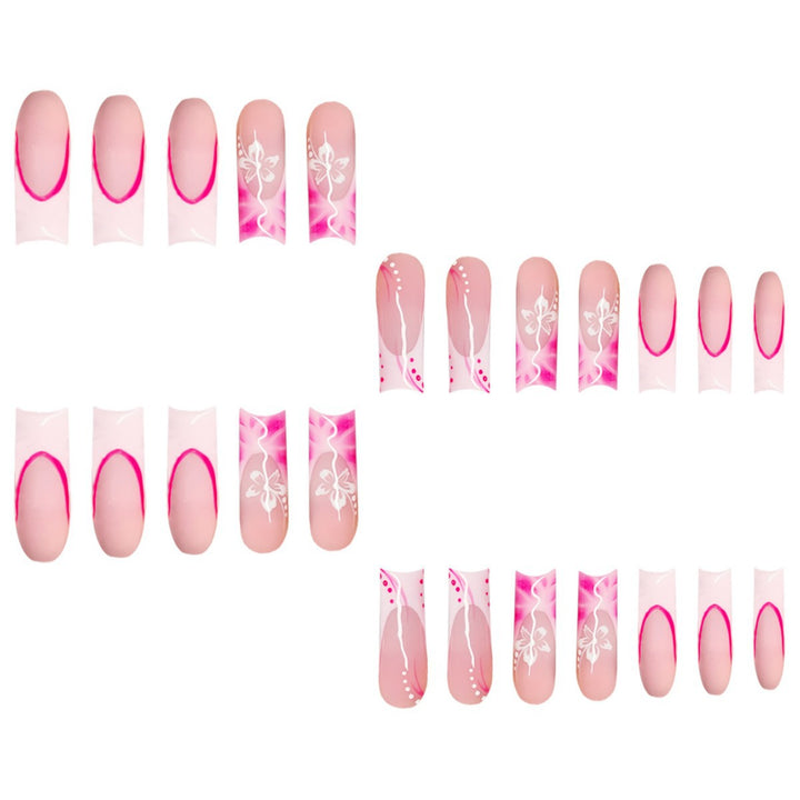 Künstlerische Floral Stiletto Press-On Nägel Karnz