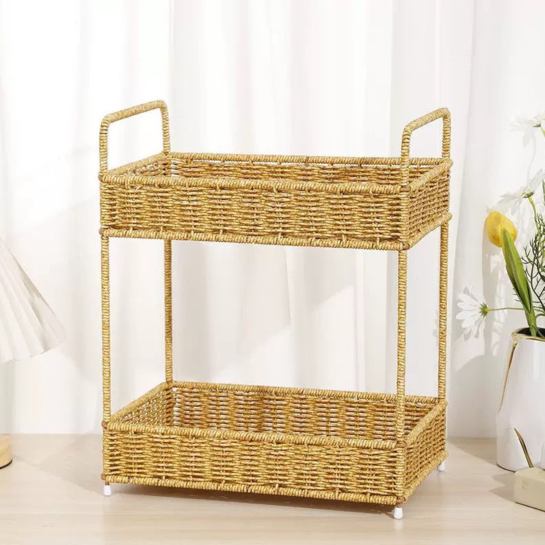 Multi-Tiered Rattan Aufbewahrungsständer Karnz