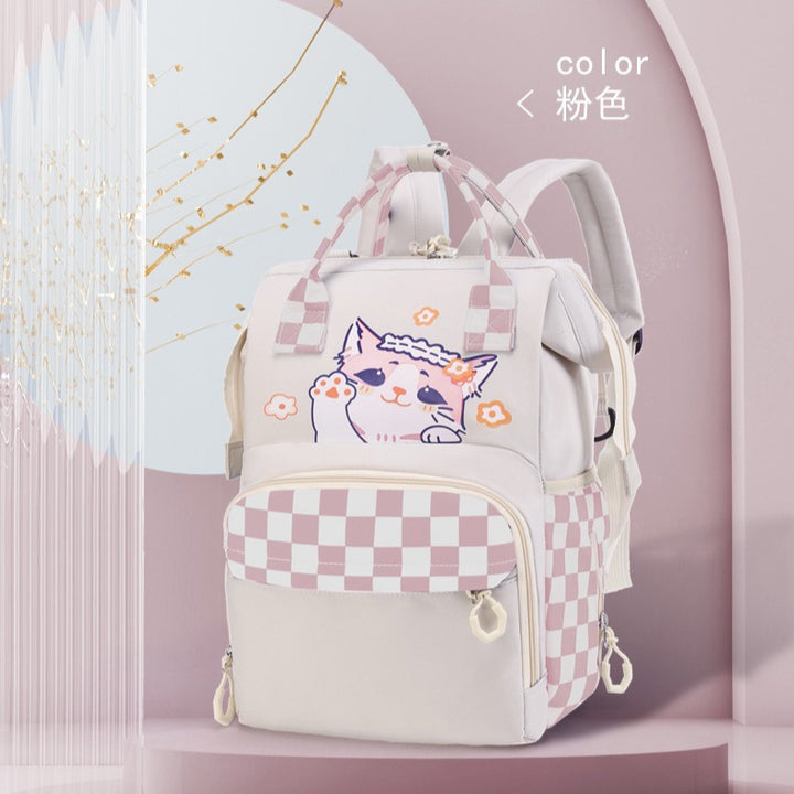Verspielt katzenmotivierter Mehrere-Taschen-Rucksack Karnz