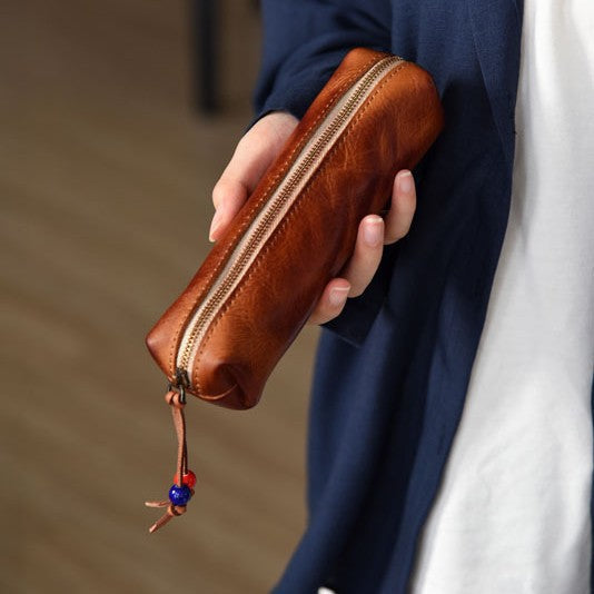 Elegante Leder Bleistiftetui
