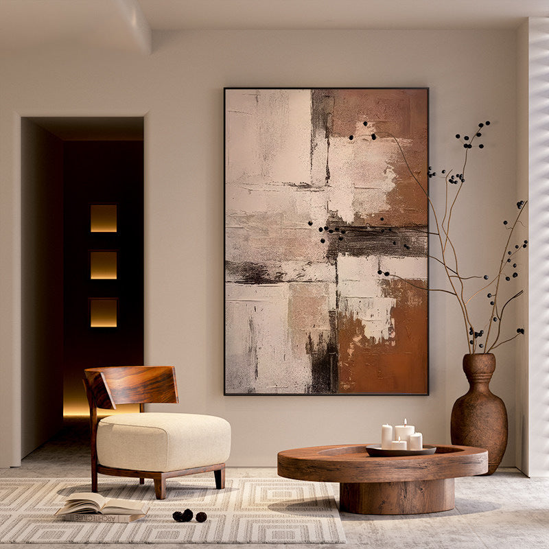 Abstract Texturiertes Wandkunstwerk für das Zuhause