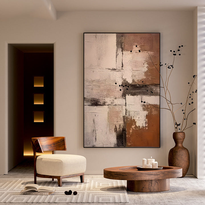 Abstract Texturiertes Wandkunstwerk für das Zuhause