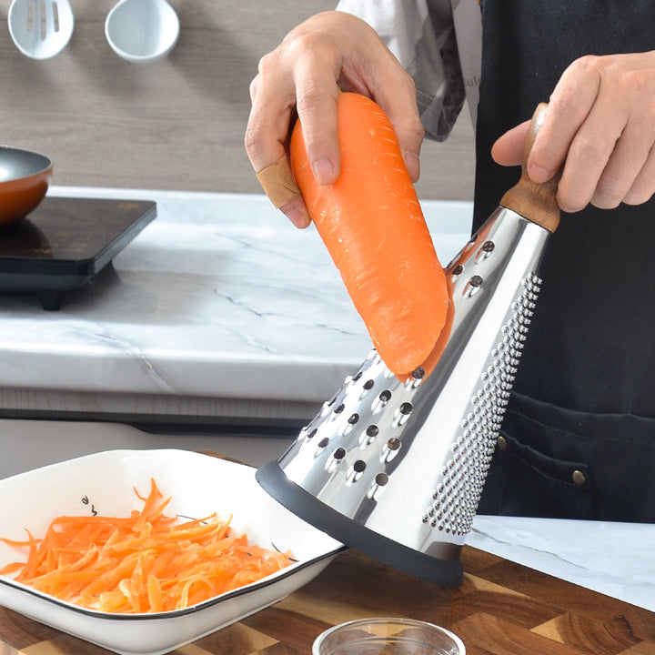 Ergonomische Edelstahl-Küchenreibe mit Rutschfestem Griff Karnz