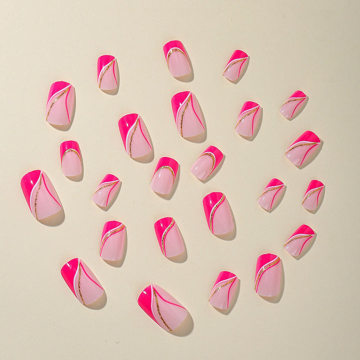 Glamouröse Farbverlauf Nagelkunst Verlängerungen Karnz