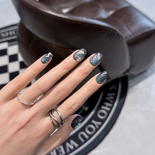 Galaxy-Themen-Nagelkunst-Verlängerungen Karnz