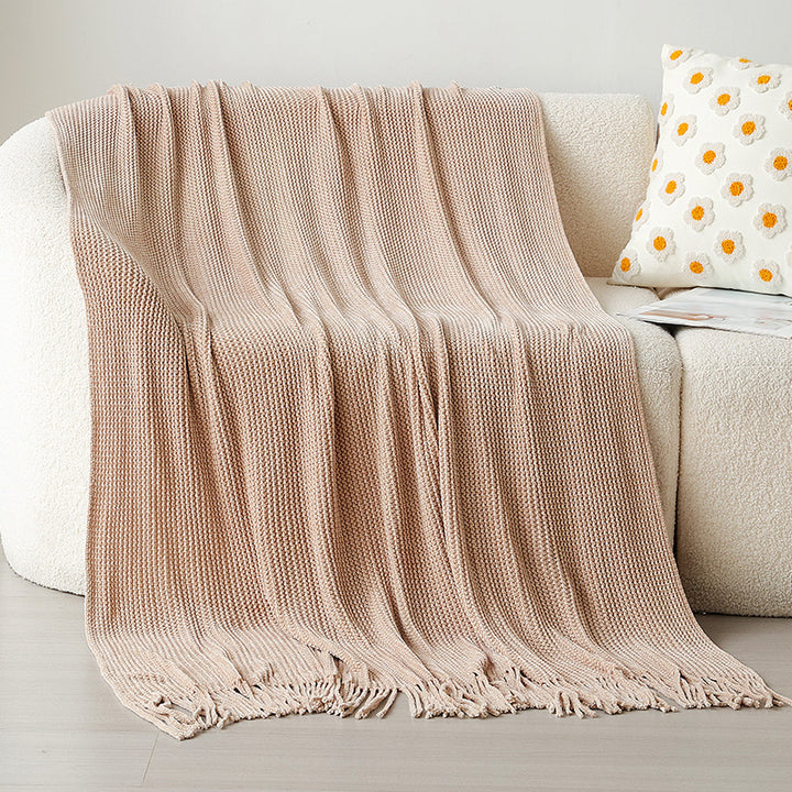 Gemütliche Strickdecke