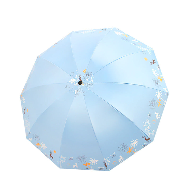 Damen Faltbarer Regenschirm mit tierischem Motiv Karnz