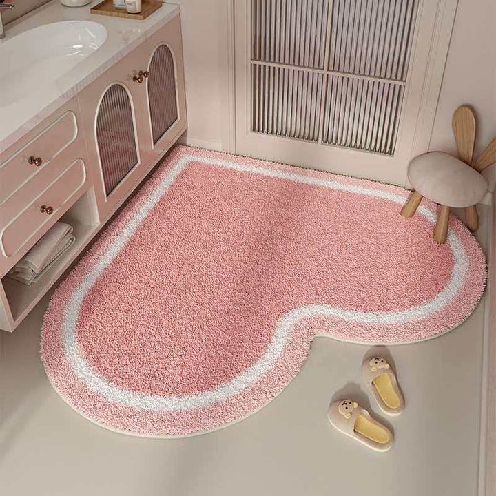 Herzförmige weiche Badezimmermatte