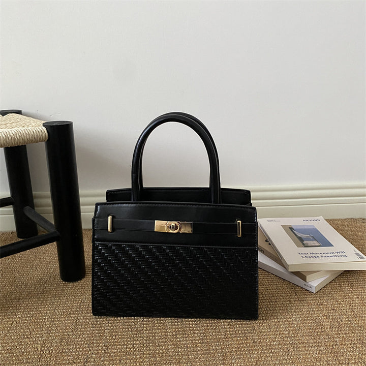 Gewebte Lederhandtasche