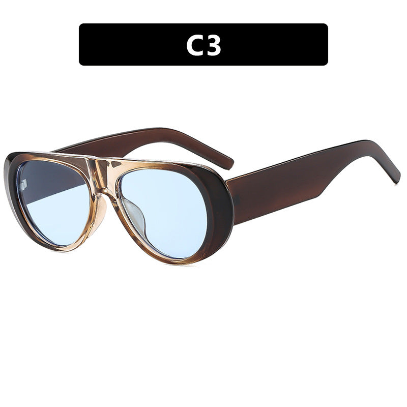 Damen modische Sonnenbrille mit futuristischem Design und polarisierten Gläsern Karnz