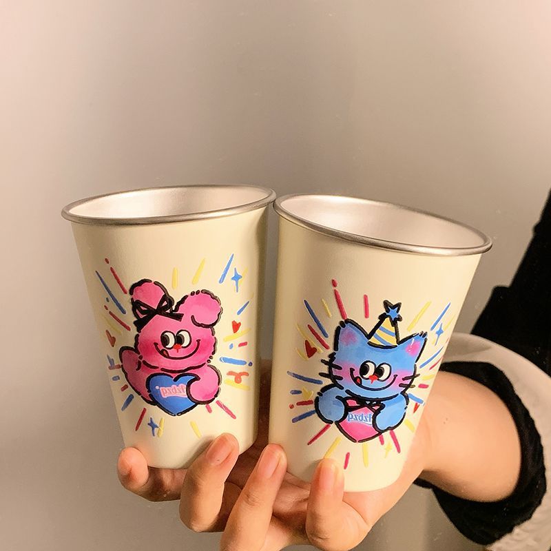 Kreative Trinkglas mit Lustigem Katzenmotiv Karnz