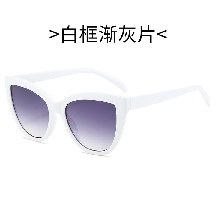 Damen Cat-Eye Sonnenbrille mit transparentem Rahmen und UV-Schutz Karnz