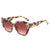 Damen oversized Sonnenbrille mit robustem, facettiertem Rahmen Karnz