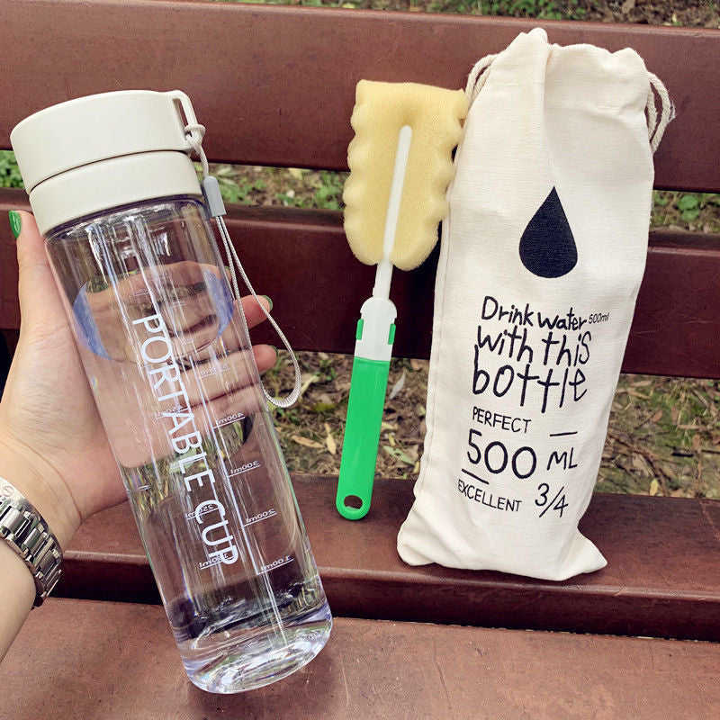 Damen tragbare Wasserflasche mit praktischem Reinigungssystem Karnz