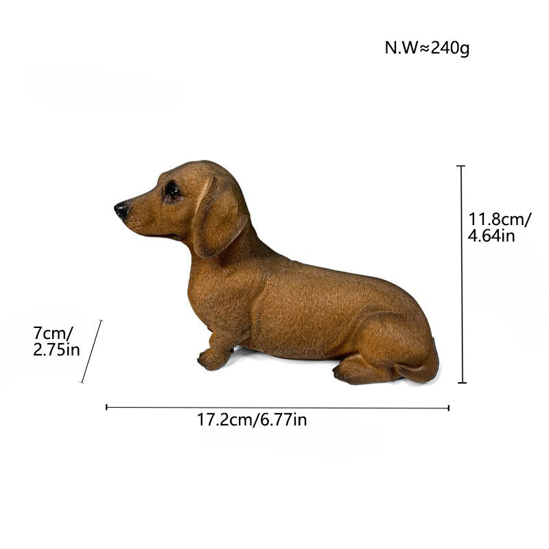 Bunte Dekofigur eines Hundes im modernen Design Karnz