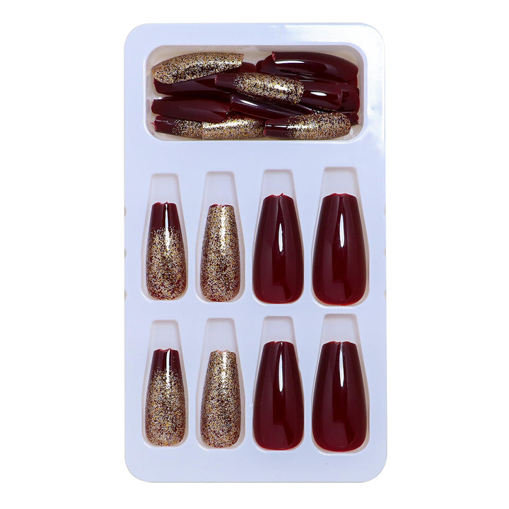 Glitzernde Press-On Nagel Set Karnz